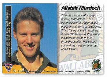 1995 Futera Rugby Union #23 Alistair Murdoch Back
